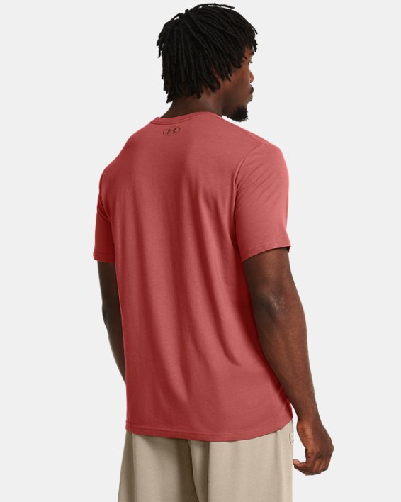 Men's UA Colorblock Wordmark Short Sleeve, Red, pdpMainDesktop image number 1